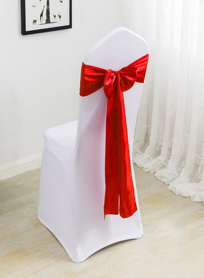 CenterZ 6 inch x 24 Yards Long Red Satin Ribbon, Wide Solid Fabric Ribbons Roll for Christmas Wedding Party Decoration, Opening Ceremony, Gift Wrapping, Craft Car Door Bow, Chair Sash, Indoor Outdoor - Image 5